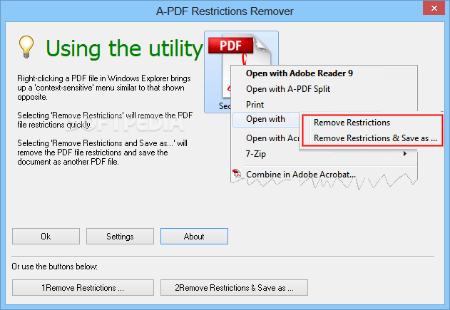 Remove restrictions tool